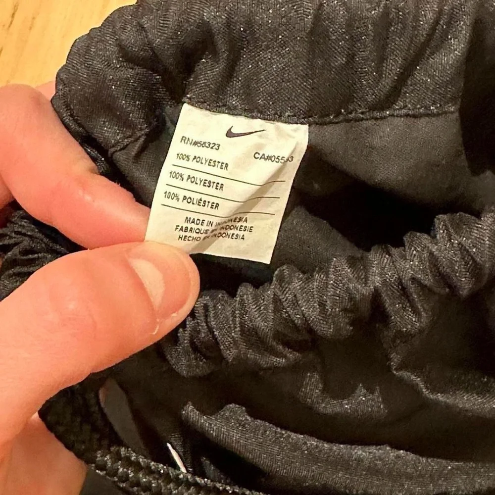 Nike Black and White Drawstring Backpack
